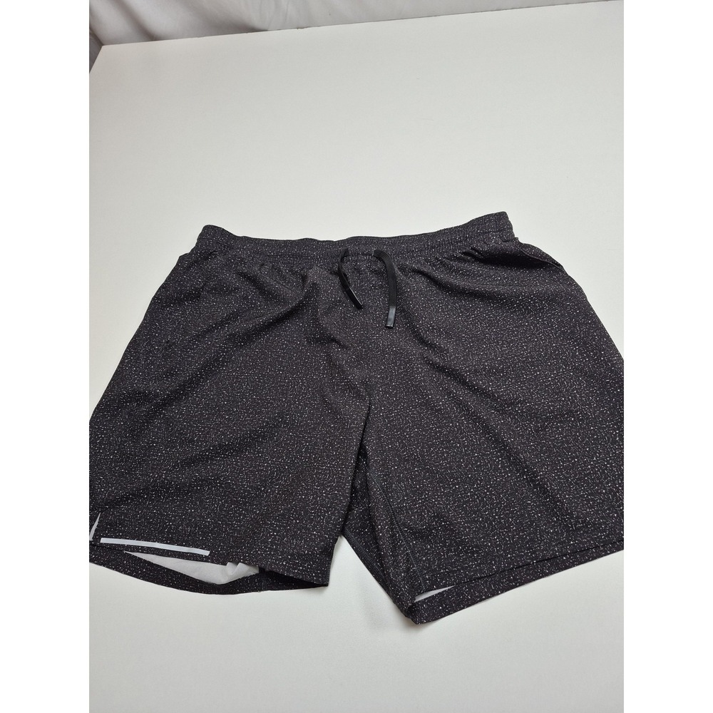 Bearbottom Shorts Mens 2XL Black Speckled Lined 7 Inseam Athletic Running Gym